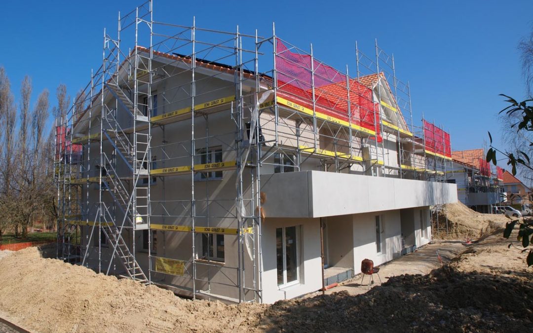 Montage et location d’échafaudages à Chabrey sur des immeubles en constructions